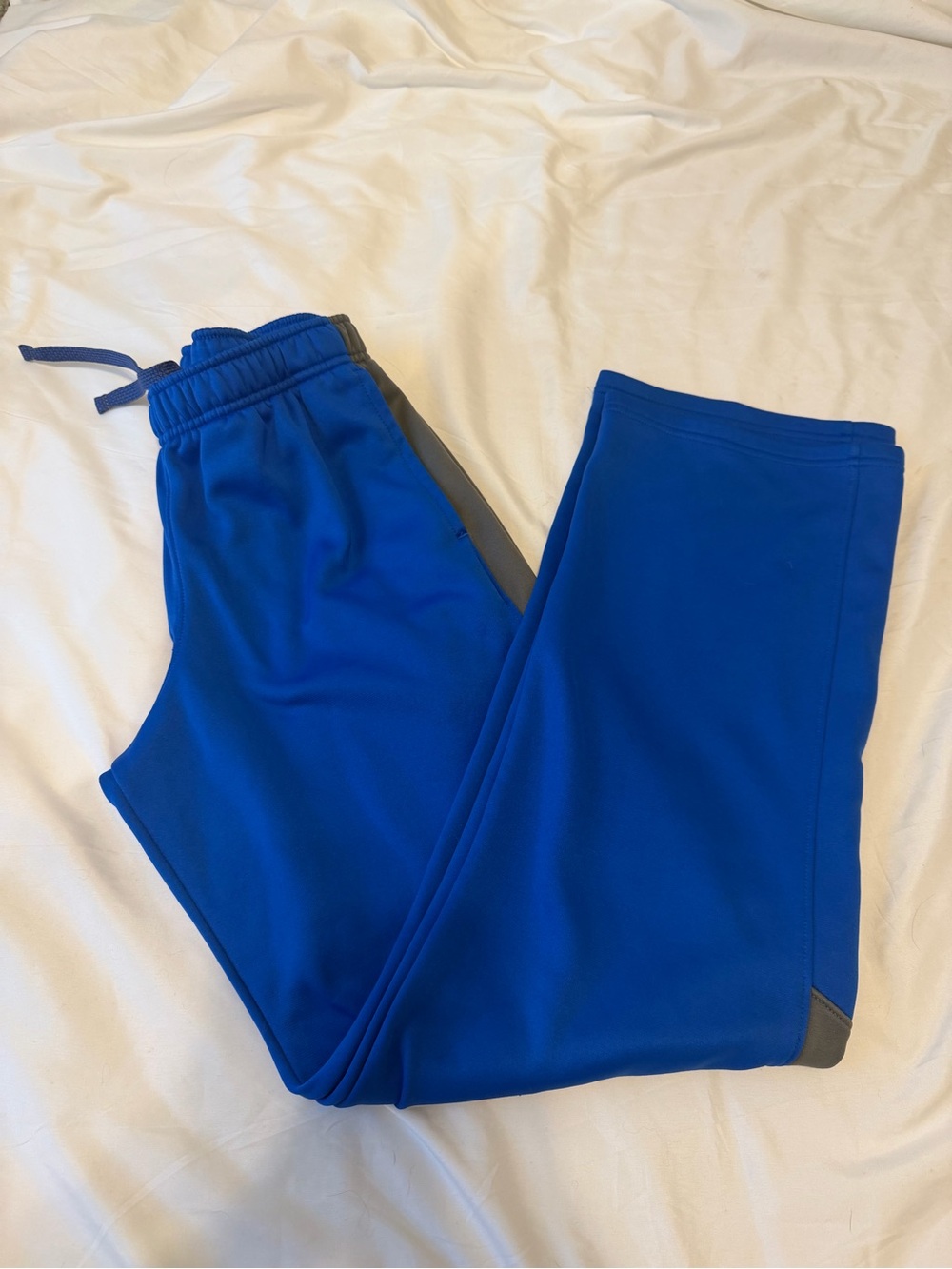 Under Armour Royal Blue Kids Jogger Pants with Gray Trim